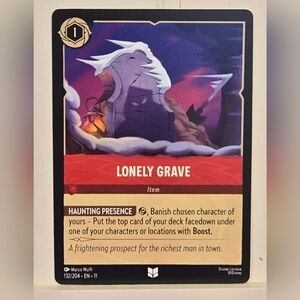Disney Lorcana LONELY GRAVE 132/204 Winterspell Chapter 11 Card